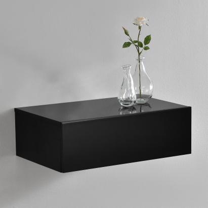 Comoda Model 1, negru lucios 46 x 30 x 15 cm  [en.casa] HausGarden Leisure