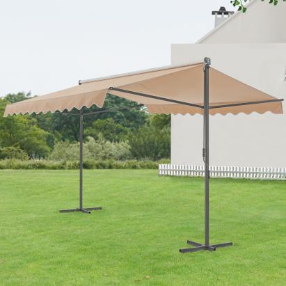 Copertina pavilion gradina Selenizza 300x300x260cm culoarea nisipului [pro.tec] HausGarden Leisure