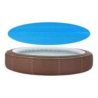 Folie protectie piscina 457 cm, en.casa, polietilena, albastru, reduce evaporarea apei cu pana la 90%, protejeaza impotiva impuritatilor si murdariei HausGarden Leisure