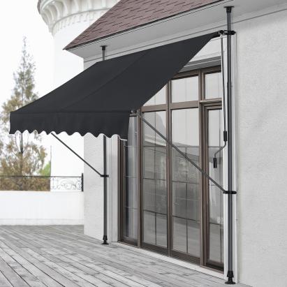 Copertina protectie solara Toronto negru 150 x 120 x 200-300 cm [pro.tec] HausGarden Leisure