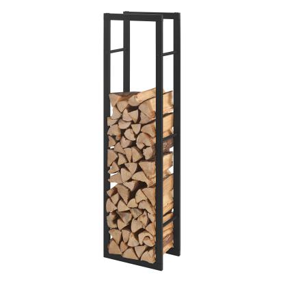 Kaminholzregal Täby Stahl 40x25x150cm Schwarz [en.casa] HausGarden Leisure