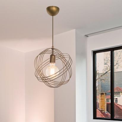 Hängeleuchte Hove E27 Metall Bronze Antik [lux.pro] HausGarden Leisure