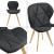 Set 6 scaune de bucatarie Almhult 81 x 57 x 49 cm imitatie piele lemn de fag negru [en.casa] HausGarden Leisure