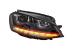 Ansamblu Faruri 3D Semnal Dinamic LED cu Grila VW Golf 7 VII (2012-2017) R20 GTI Design Rosu Performance AutoTuning