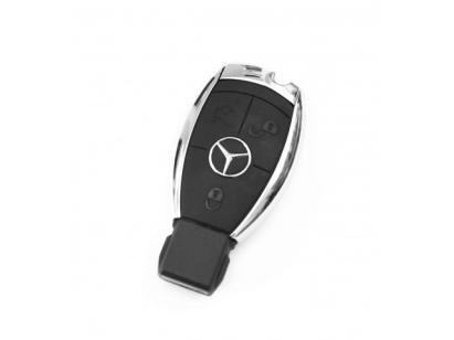 Carcasa Cheie Smartkey Mercedes Benz 3 butoane Model Cromat AutoProtect KeyCars