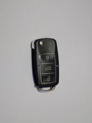 Carcasa Cheie Briceag VW 3 Butoane Chrom-Negru Design NOU AutoProtect KeyCars