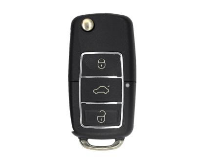 Carcasa Cheie Briceag VW 3 Butoane Chrom-Negru Design NOU AutoProtect KeyCars
