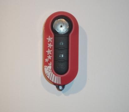 Carcasa Cheie Briceag Fiat 500 Rosie cu Stelute AutoProtect KeyCars