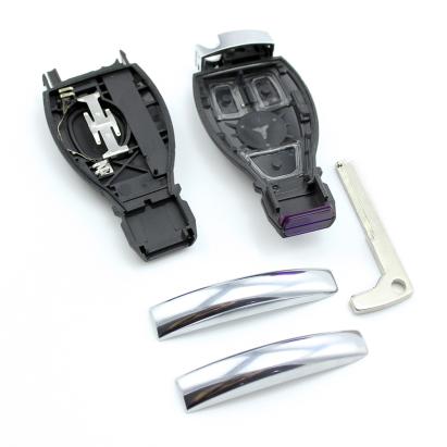 Carcasa Cheie Smartkey Mercedes Benz 3 Butoane Cromat Model nou AutoProtect KeyCars
