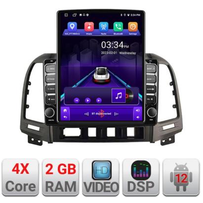 Navigatie dedicata Hyundai Santa Fe 2007-2012 K-008 ecran tip TESLA 9.7" cu Android Radio Bluetooth Internet GPS WIFI 2+32 DSP Quad Core CarStore Technology