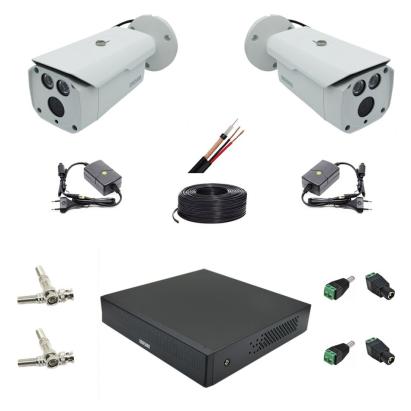 Sistem supraveghere video profesional 2 camere Rovision 2MP IR 80m, DVR 4 canale, cu accesorii SafetyGuard Surveillance