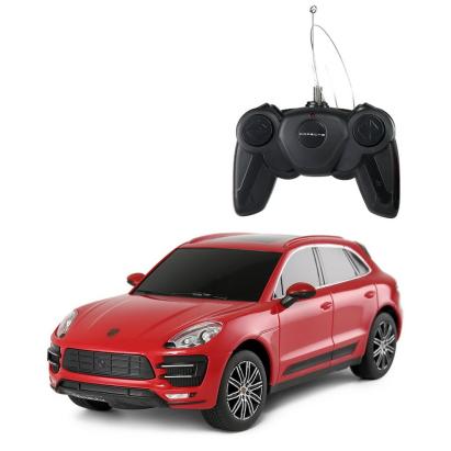 MASINA CU TELECOMANDA PORSCHE MACAN TURBO ROSU CU SCARA 1 LA 24 SuperHeroes ToysZone