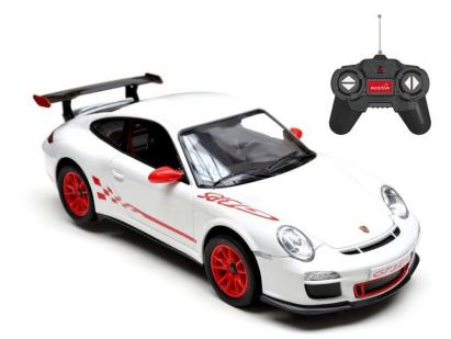 MASINA CU TELECOMANDA PORSCHE GT3 RS ALB CU SCARA 1 LA 24 SuperHeroes ToysZone