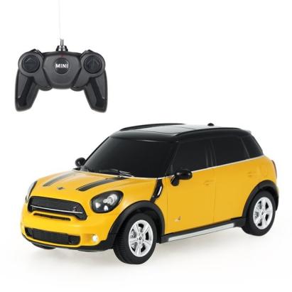 MASINA CU TELECOMANDA MINI COOPER S COUNTRYMAN GALBEN CU SCARA 1 LA 24 SuperHeroes ToysZone