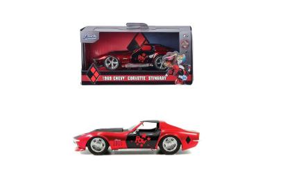 MASINA METALICA HARLEY QUINN 1969 CORVETTE STINGRAY SCARA 1 LA 32 SuperHeroes ToysZone