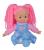 PAPUSA FLOWER DOLLY DIN MATERIAL TEXTIL 38CM CU PARUL ROZ SuperHeroes ToysZone