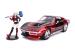 MASINUTA DIN METAL HARLEY QUINN 1969 CHEVY CORVETTE SCARA 1:24 SuperHeroes ToysZone