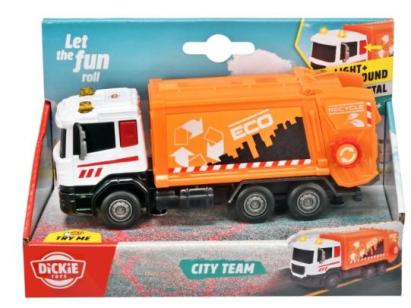 DICKIE ECHIPA DE UTILAJE MASINA DE GUNOI 17CM SuperHeroes ToysZone