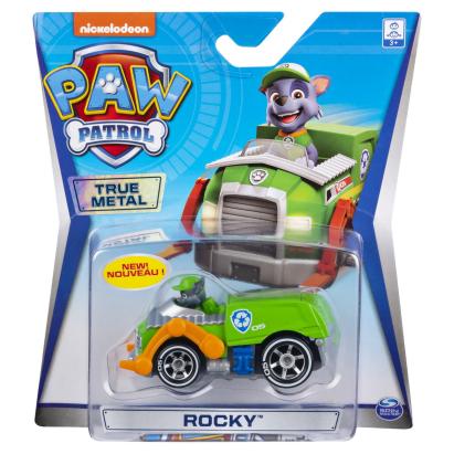 PATRULA CATELUSILOR  MACHETA  METALICA ROCKY CU MASINA DE CURATENIE SuperHeroes ToysZone