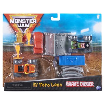 MONSTER JAM SET DE JOACA EL TORO LOCO SI GROPARUL SuperHeroes ToysZone