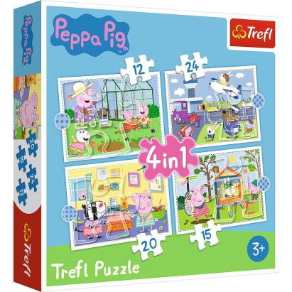 PUZZLE TREFL 4IN1 PEPPA PIG SuperHeroes ToysZone