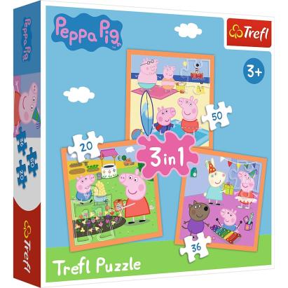 PUZZLE TREFL 3IN1 INVENTIVA PEPPA PIG SuperHeroes ToysZone