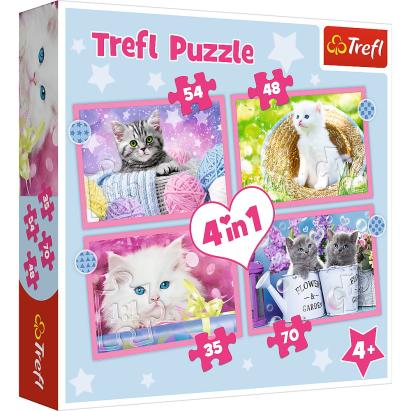 PUZZLE TREFL 4IN1 PISICUTELE DRAGALASE SuperHeroes ToysZone