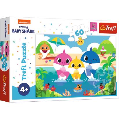 PUZZLE TREFL 60 BABY SHARK - FAMILIA IN VACANTA SuperHeroes ToysZone