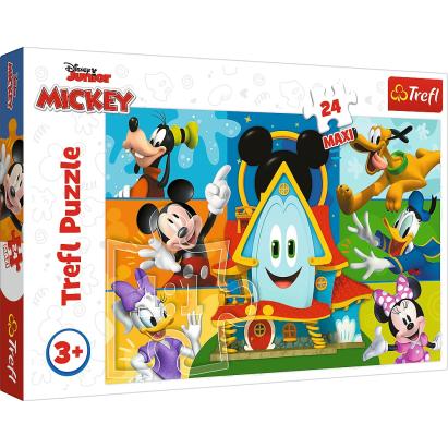 PUZZLE TREFL 24 MAXI MICKEY MOUSE CASA PRIETENILOR AMUZANTI SuperHeroes ToysZone