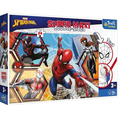 PUZZLE TREFL PRIMO  24 SUPER MAXI DISNEY SPIDERMAN IN ACTIUNE SuperHeroes ToysZone