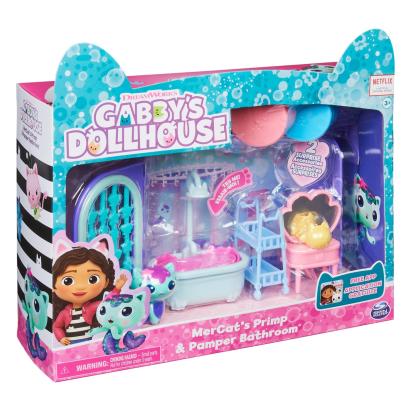 GABBYS DOLLHOUSE CASA DE LUX BAIA PENTRU DICHISIT SI RASFAT A LUI MERCAT SuperHeroes ToysZone