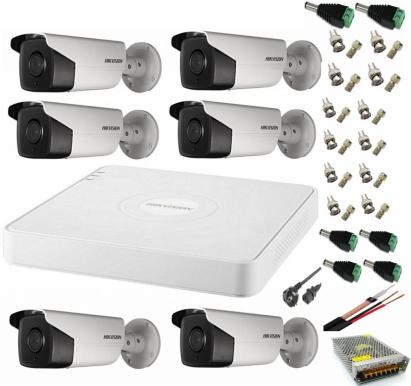 Sistem supraveghere video Hikvision 6 camere de exterior 5MP Turbo HD SafetyGuard Surveillance