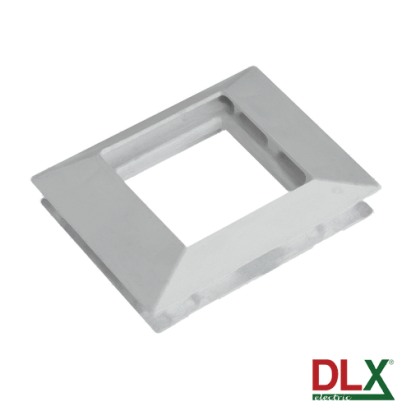 Rama alba simpla pentru aparataj 45x45 mm (2 module) - DLX SafetyGuard Surveillance