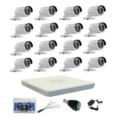 Sistem Supraveghere profesional  Hikvision 16 Camere 2MP Turbo HD IR 20 SafetyGuard Surveillance