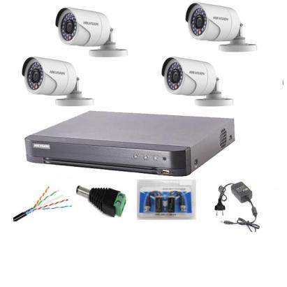 Sistem Supraveghere profesional  Hikvision  4 Camere 2MP Turbo HD IR 20m SafetyGuard Surveillance