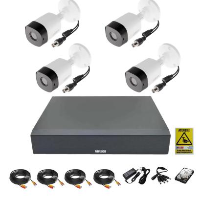 Sistem supraveghere video complet 4 camere exterior FULL HD cu IR 20m, DVR 4 canale, accesorii si hard 1Tb SafetyGuard Surveillance