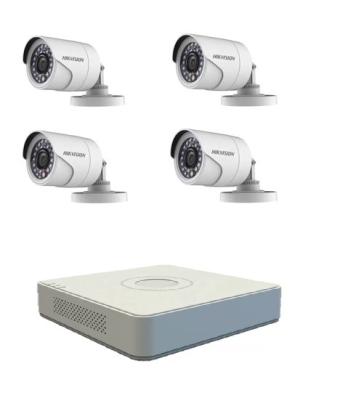 Sistem de supraveghere basic 4 camere supraveghere exterior 2MP Hikvision Turbo HD SafetyGuard Surveillance