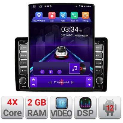 K-2din-2 Navigatie dedicata universala 2din-2 ecran tip TESLA 9.7" cu Android Radio Bluetooth Internet GPS WIFI 2+32 DSP Quad Core CarStore Technology