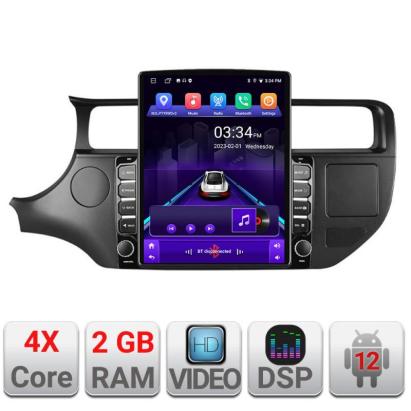 Navigatie dedicata Kia Rio 2011-2014 K-rio-11 ecran tip TESLA 9.7" cu Android Radio Bluetooth Internet GPS WIFI 2+32 DSP Quad Core CarStore Technology