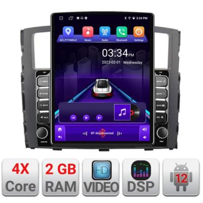 Navigatie dedicata Mitsubishi Pajero K-452 ecran tip TESLA 9.7" cu Android Radio Bluetooth Internet GPS WIFI 2+32 DSP Quad Core CarStore Technology