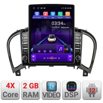 Navigatie dedicata Nissan Juke 2010-2015 K-JUKE ecran tip TESLA 9.7" cu Android Radio Bluetooth Internet GPS WIFI 2+32 DSP Quad Core CarStore Technology