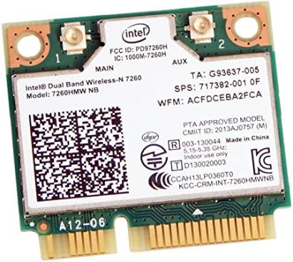Modul Intel Dual Band Wireless-N 7260 WLAN + Bluetooth 4.0, Mini-PCI Express NewTechnology Media