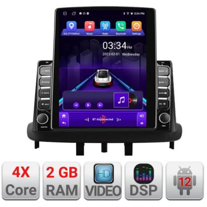 Navigatie dedicata Renault Megane 3 Fluence K-145 ecran tip TESLA 9.7" cu Android Radio Bluetooth Internet GPS WIFI 2+32 DSP Quad Core CarStore Technology