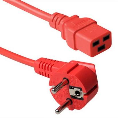 Cablu de alimentare UPS 230V, 16A, 1.20M, Schuko la IEC C19, Rosu NewTechnology Media