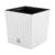 Ghiveci de flori, Prosperplast, Rato Low, patrat, imitatie ratan, alb, 22.3x22.3x22.8 cm GartenVIP DiyLine