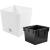Ghiveci de flori, Prosperplast, Rato Low, patrat, imitatie ratan, alb, 22.3x22.3x22.8 cm GartenVIP DiyLine