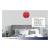 Ceas de perete colorat, analog, creat de designer, model CONTOUR, rosu, TFA 60.3047.05 Children SafetyCare