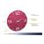 Ceas de perete colorat, analog, creat de designer, model CONTOUR, roz, TFA 60.3047.12 Children SafetyCare