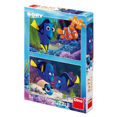 Puzzle 2 in 1 - Gasirea lui Dory (2 x 77 piese) PlayLearn Toys