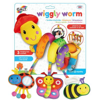 Jucarie pentru patut si carucior Wiggly Worm PlayLearn Toys